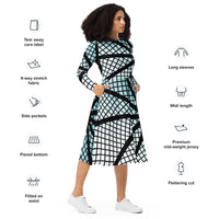 LONG SLEEVE MIDI DRESS