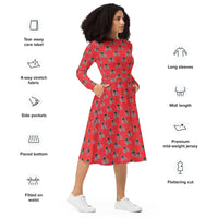 LONG SLEEVE MIDI DRESS