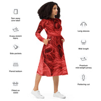 LONG SLEEVE MIDI DRESS