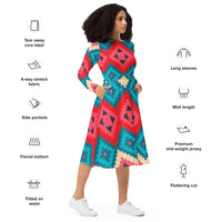 LONG SLEEVE MIDI DRESS