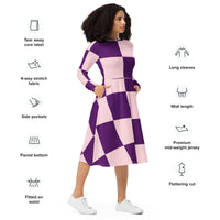 LONG SLEEVE MIDI DRESS
