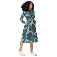 LONG SLEEVE MIDI DRESS