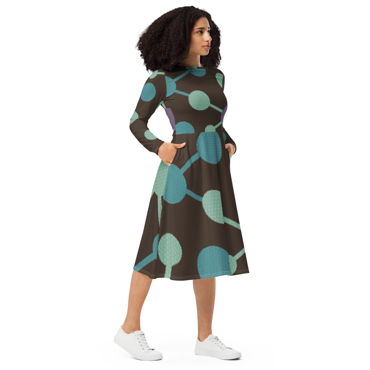 LONG SLEEVE MIDI DRESS