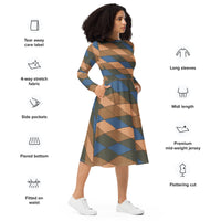 LONG SLEEVE MIDI DRESS