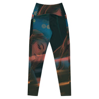Crossover leggings with pockets