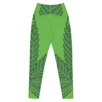 Crossover leggings with pockets