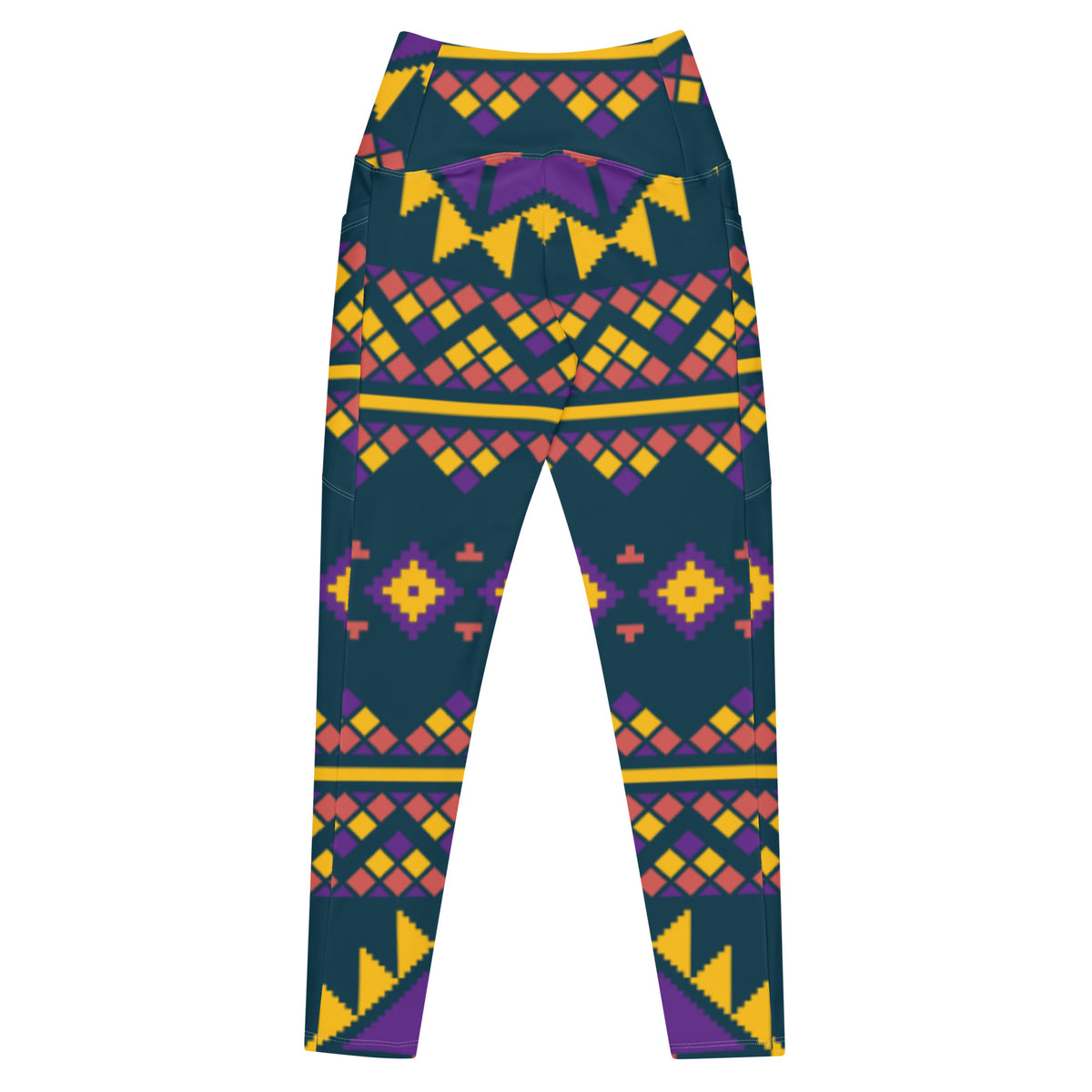 Crossover leggings with pockets