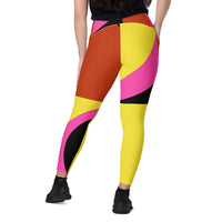 Crossover leggings with pockets