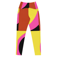 Crossover leggings with pockets