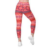 Crossover leggings with pockets
