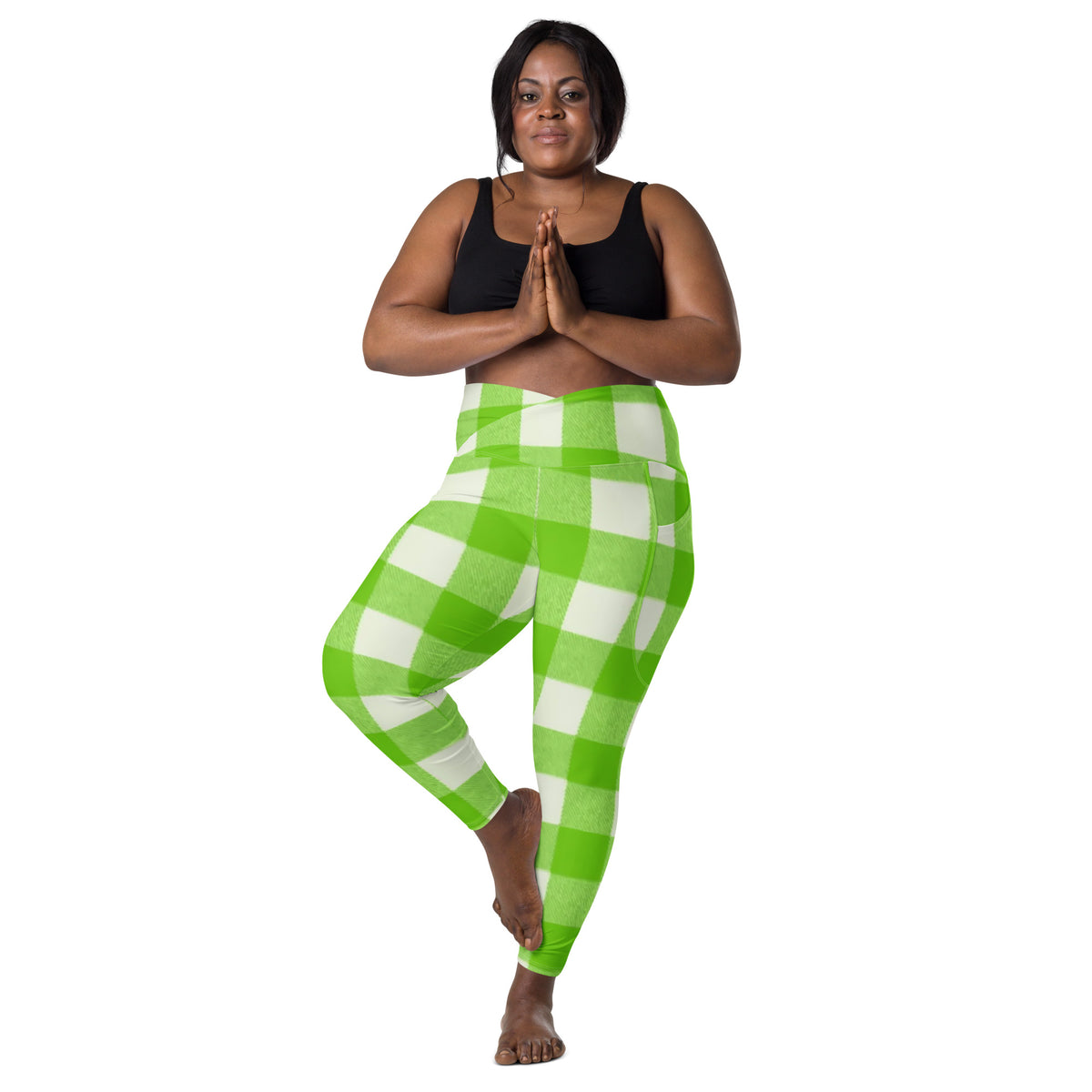 Crossover leggings with pockets