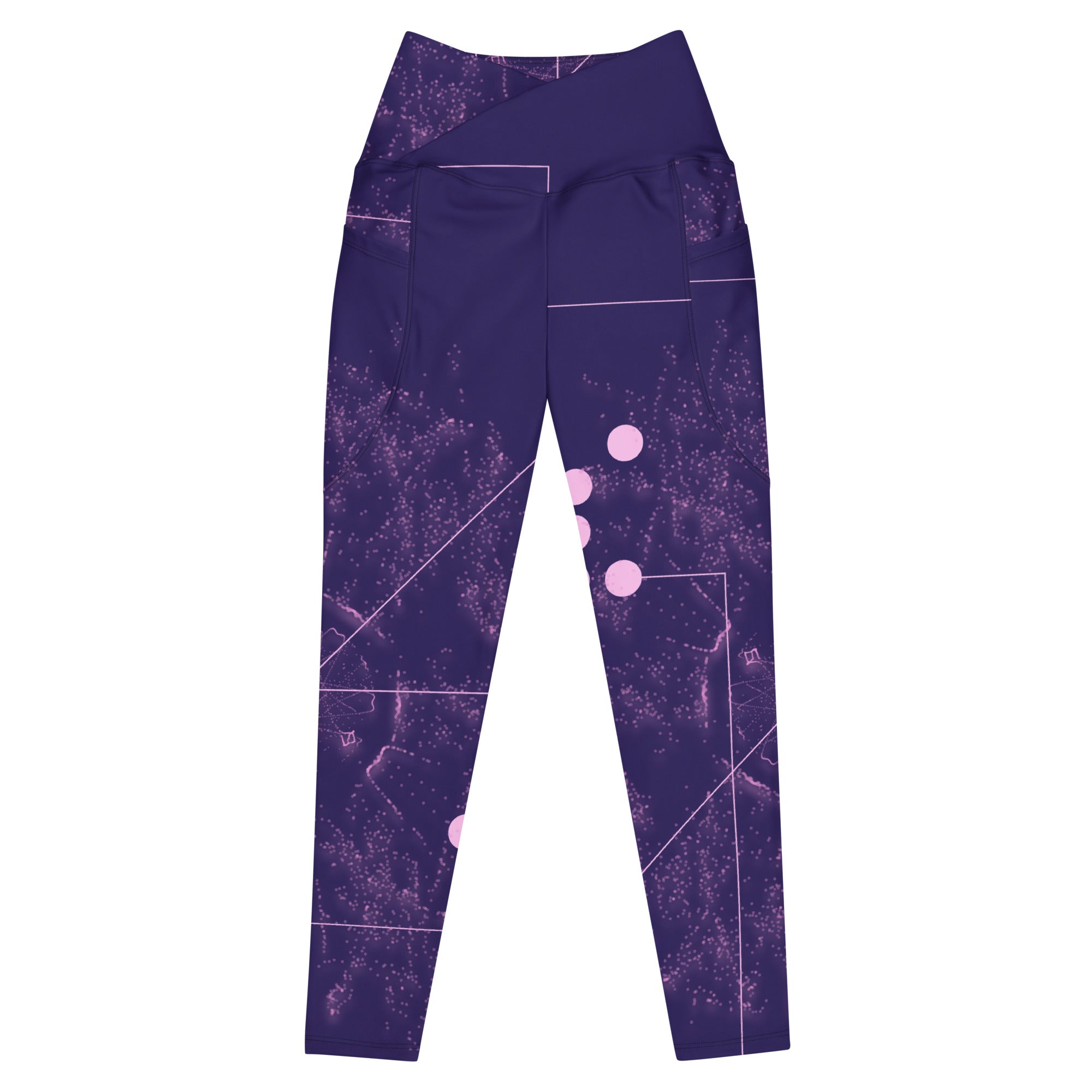 Crossover leggings with pockets