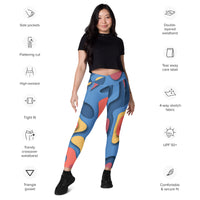 Crossover leggings with pockets
