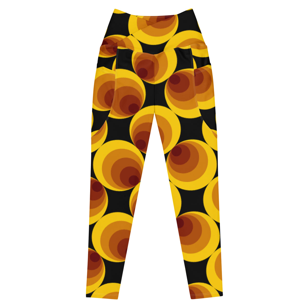 Crossover leggings with pockets