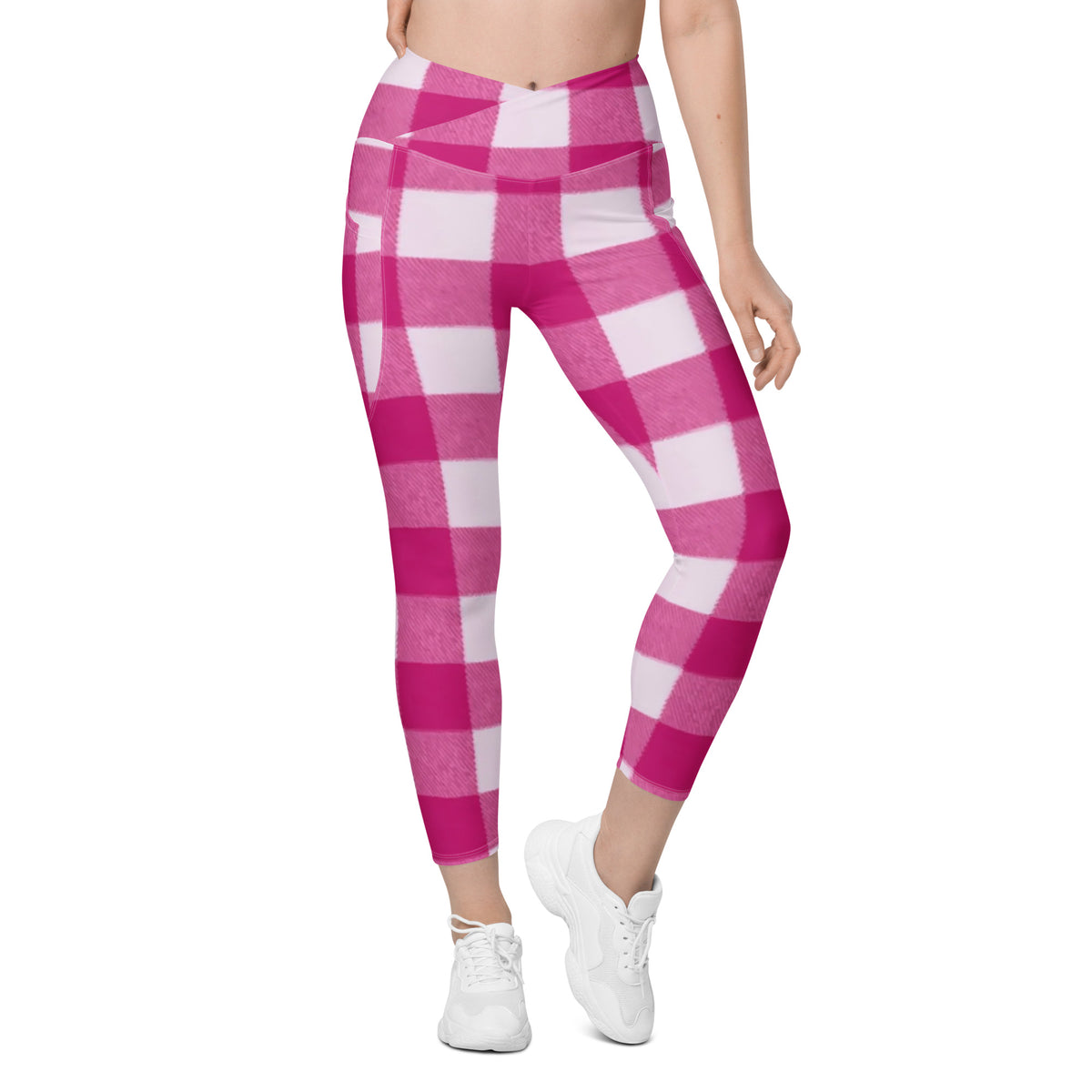 Crossover leggings with pockets