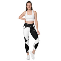 Crossover leggings with pockets