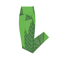Crossover leggings with pockets