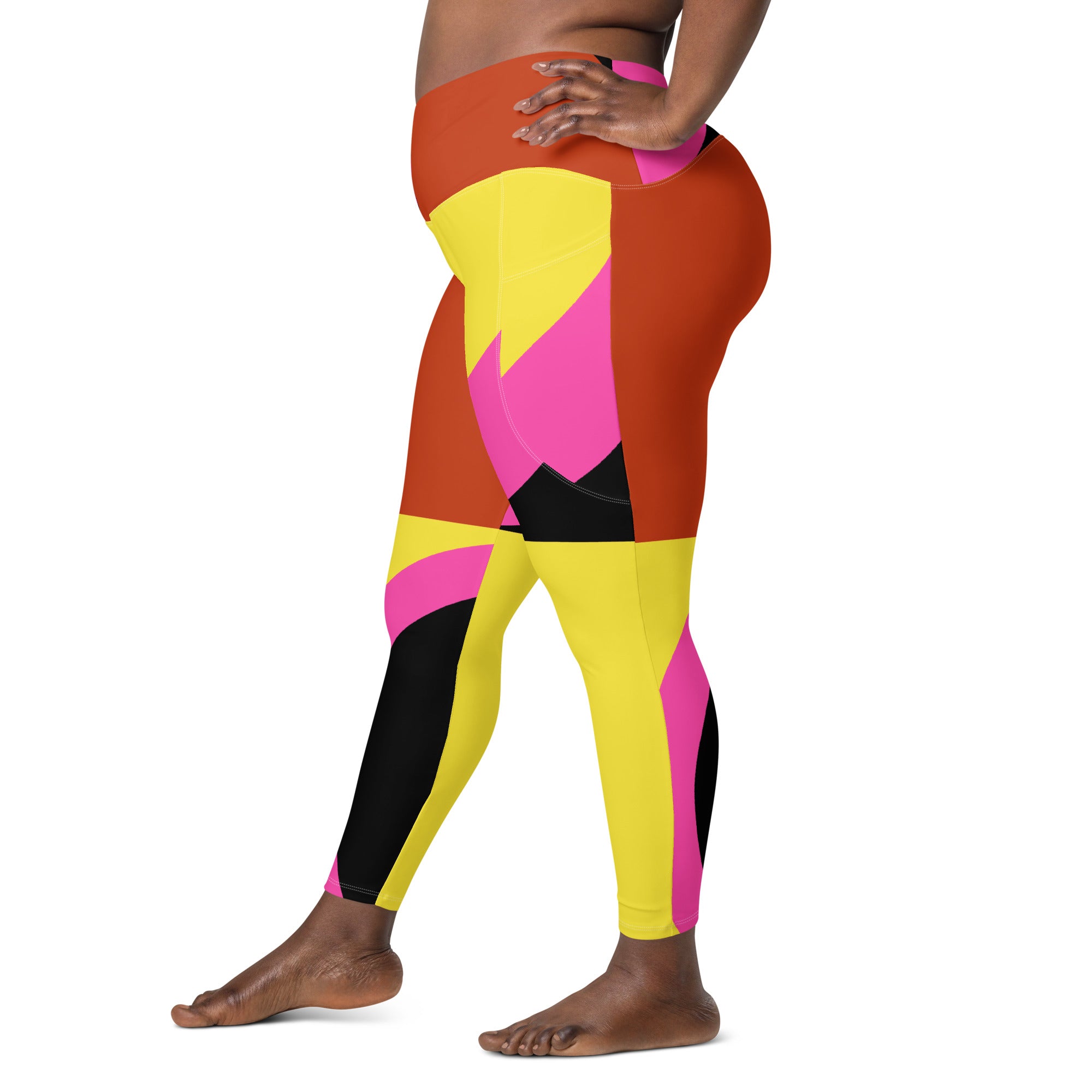 Crossover leggings with pockets