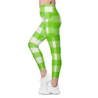 Crossover leggings with pockets