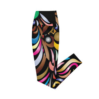 Crossover leggings with pockets