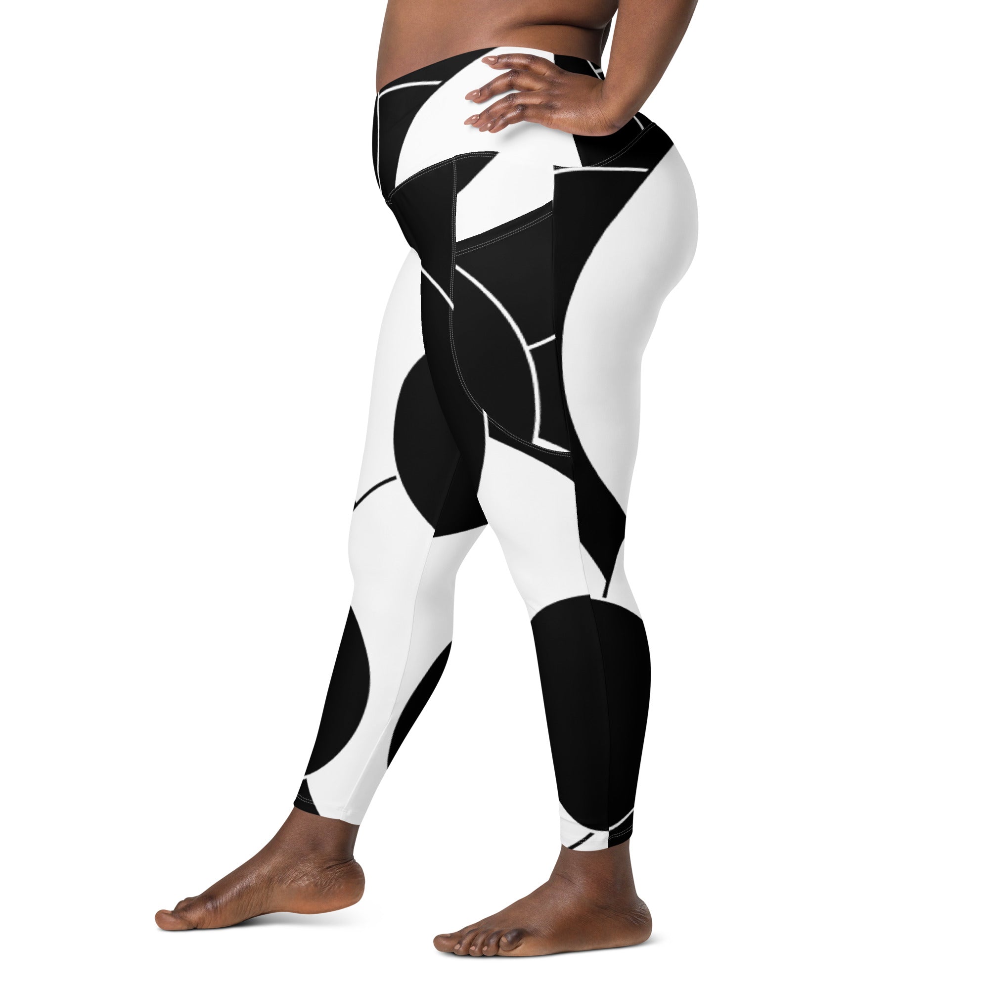 Crossover leggings with pockets