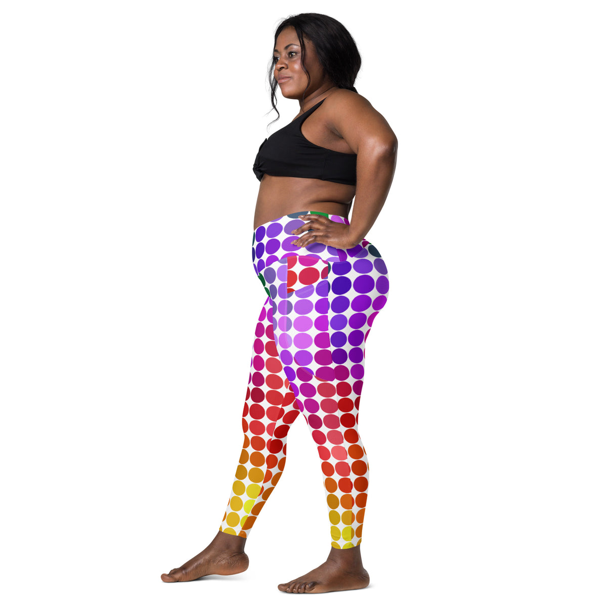Crossover leggings with pockets
