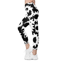 Crossover leggings with pockets