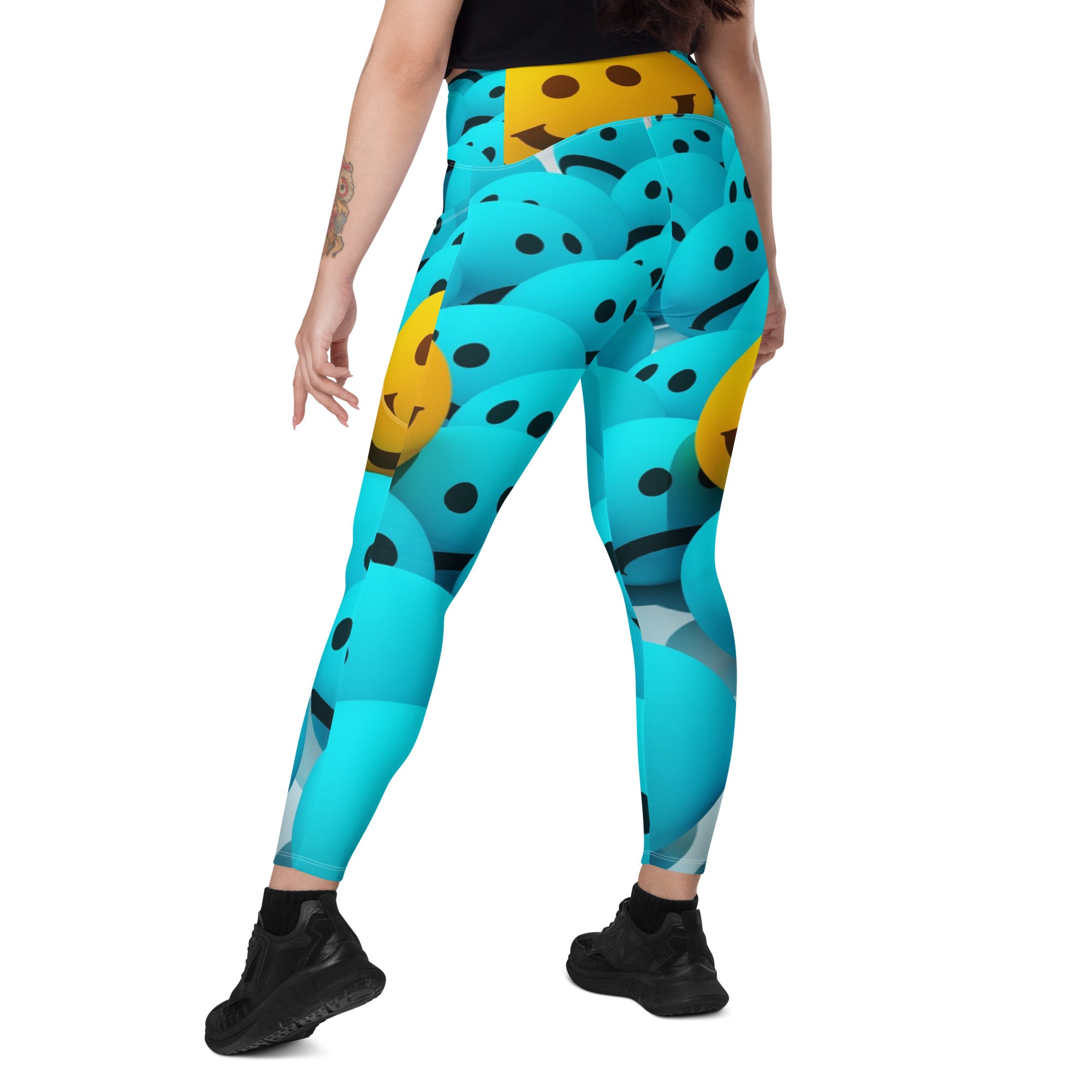 Crossover leggings with pockets