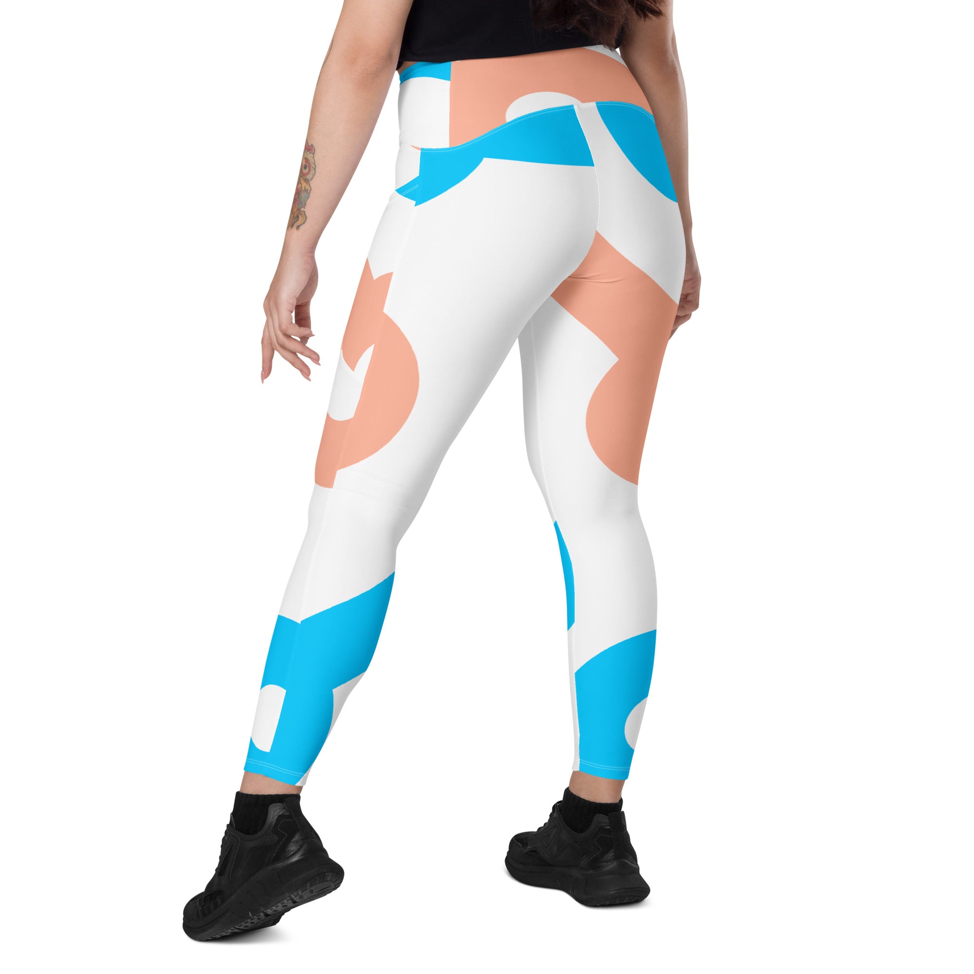 Crossover leggings with pockets