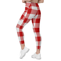 Crossover leggings with pockets