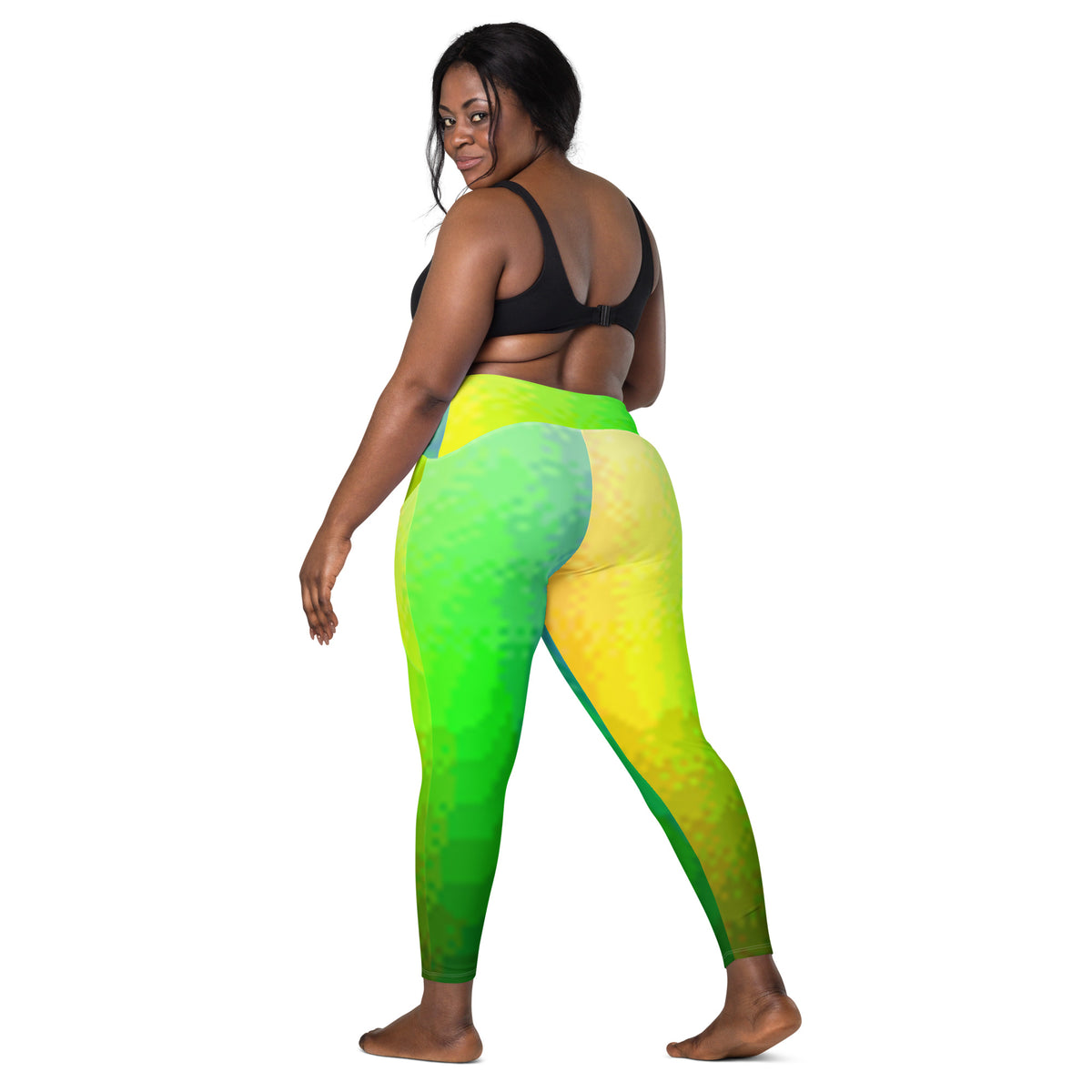Crossover leggings with pockets