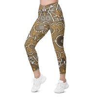 Crossover leggings with pockets