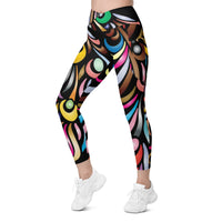 Crossover leggings with pockets