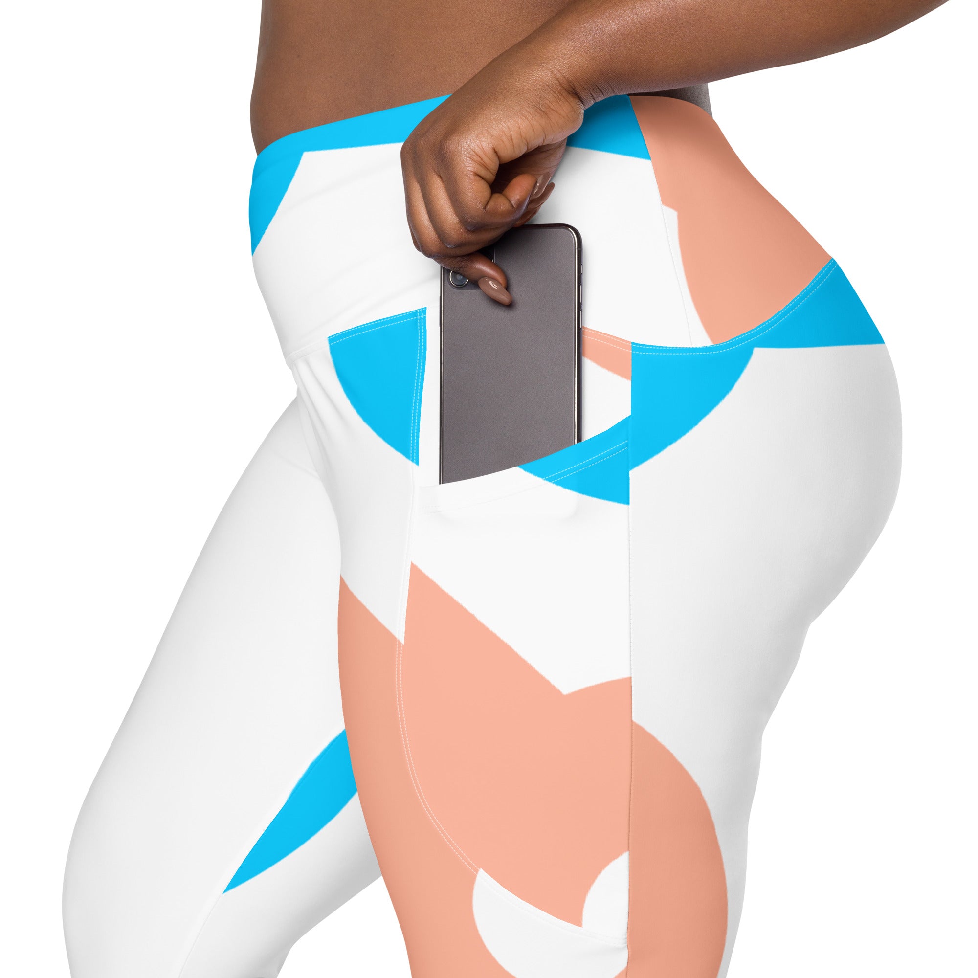 Crossover leggings with pockets