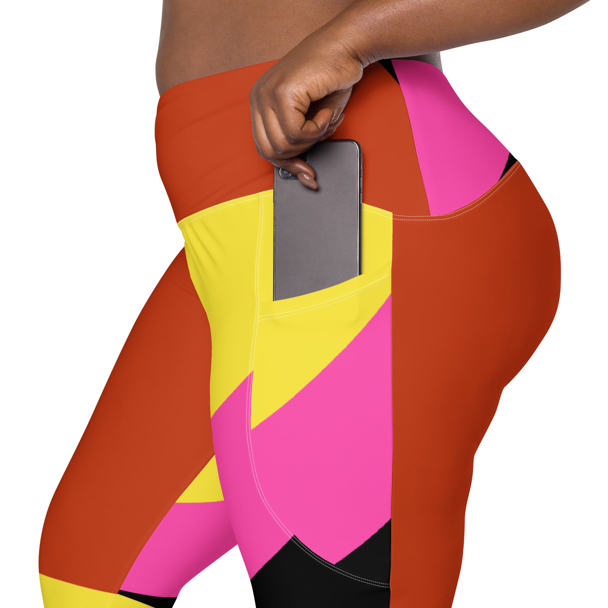 Crossover leggings with pockets