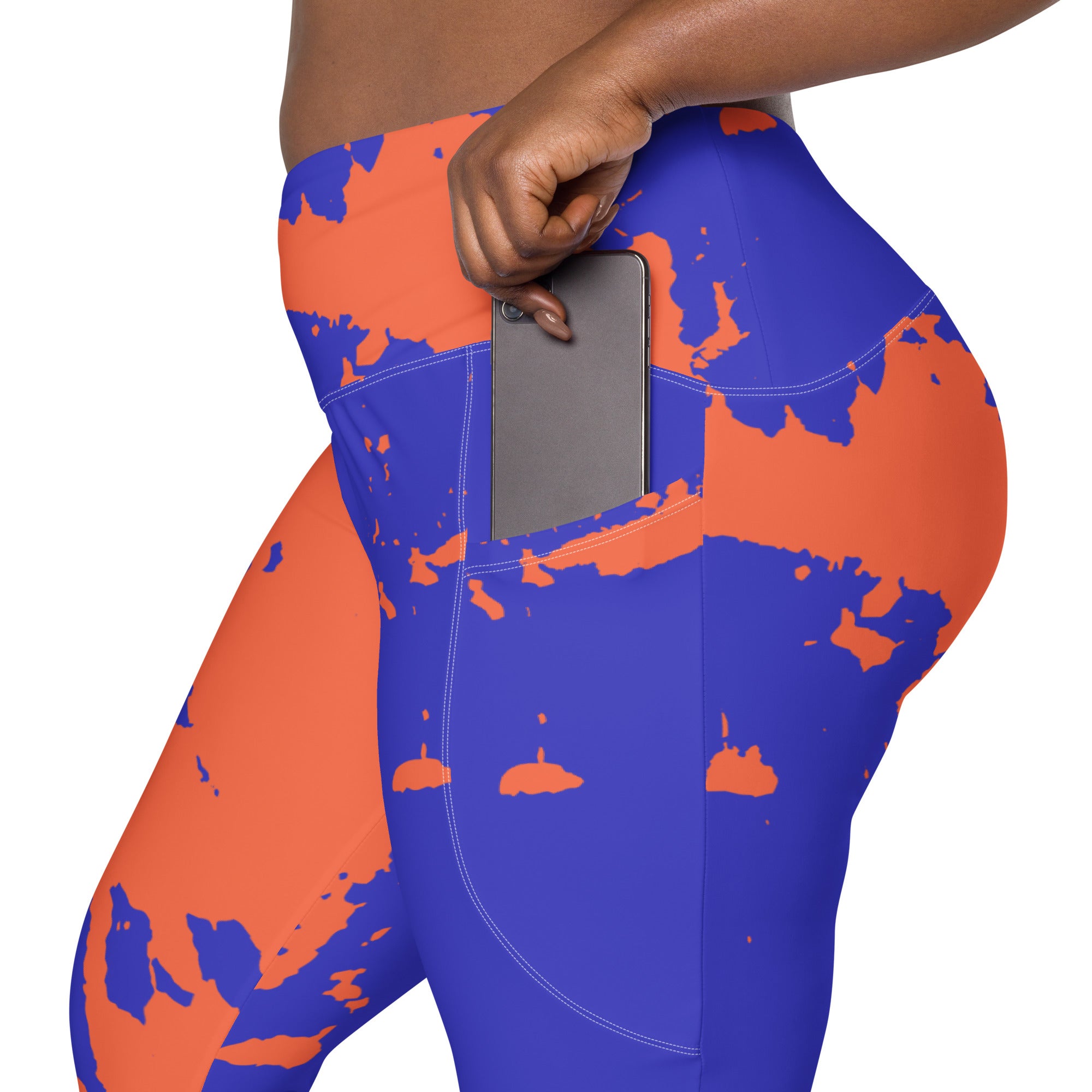 Crossover leggings with pockets