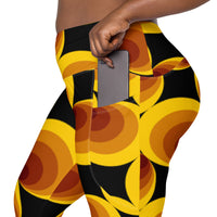 Crossover leggings with pockets