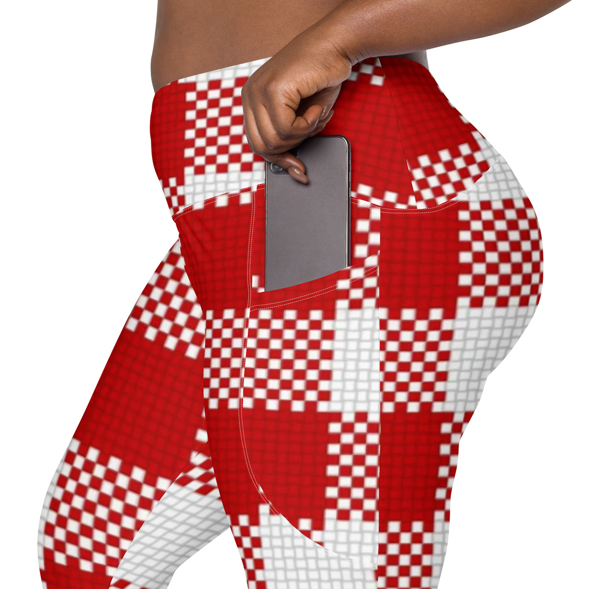 Crossover leggings with pockets