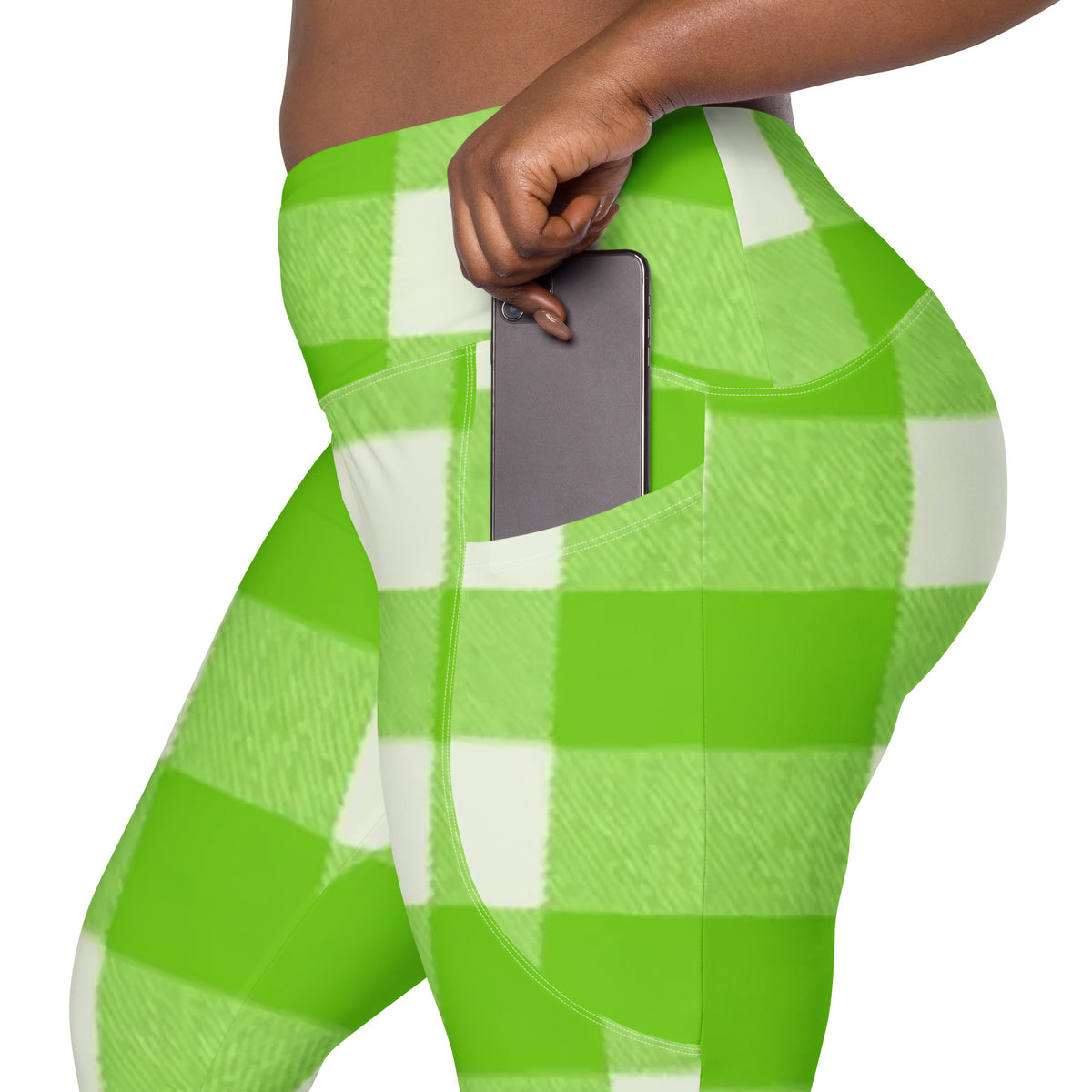 Crossover leggings with pockets