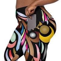 Crossover leggings with pockets