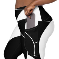 Crossover leggings with pockets