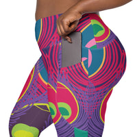 Crossover leggings with pockets