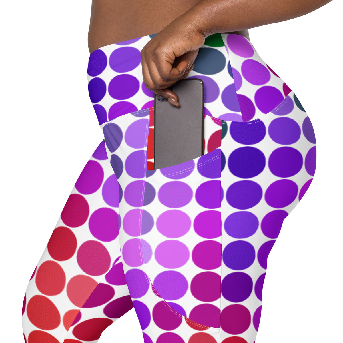 Crossover leggings with pockets