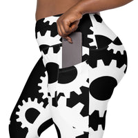 Crossover leggings with pockets