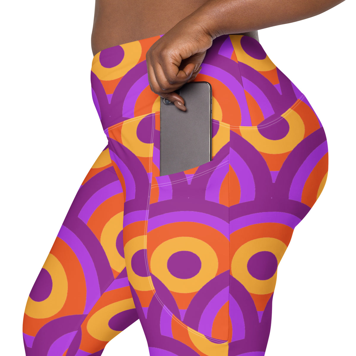 Crossover leggings with pockets
