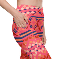 Crossover leggings with pockets
