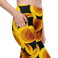 Crossover leggings with pockets