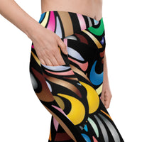 Crossover leggings with pockets