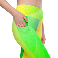 Crossover leggings with pockets