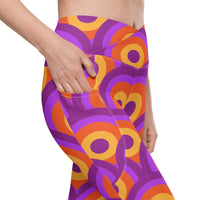 Crossover leggings with pockets